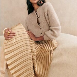 NWOT Sezane Othello Cardigan in beige, XS